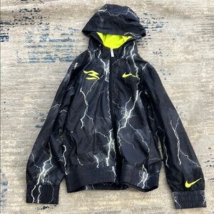 Nike Wind breaker sport jacket Boys L (12-13 yrs) - Black and neon green